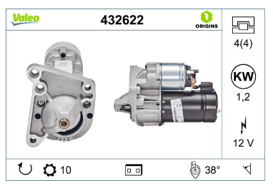 VALEO-432622 Marş Motoru (Şanzımanlı) - 7701499609